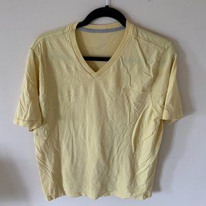 Club Room Male Yellow V-Neck T-Shirt S